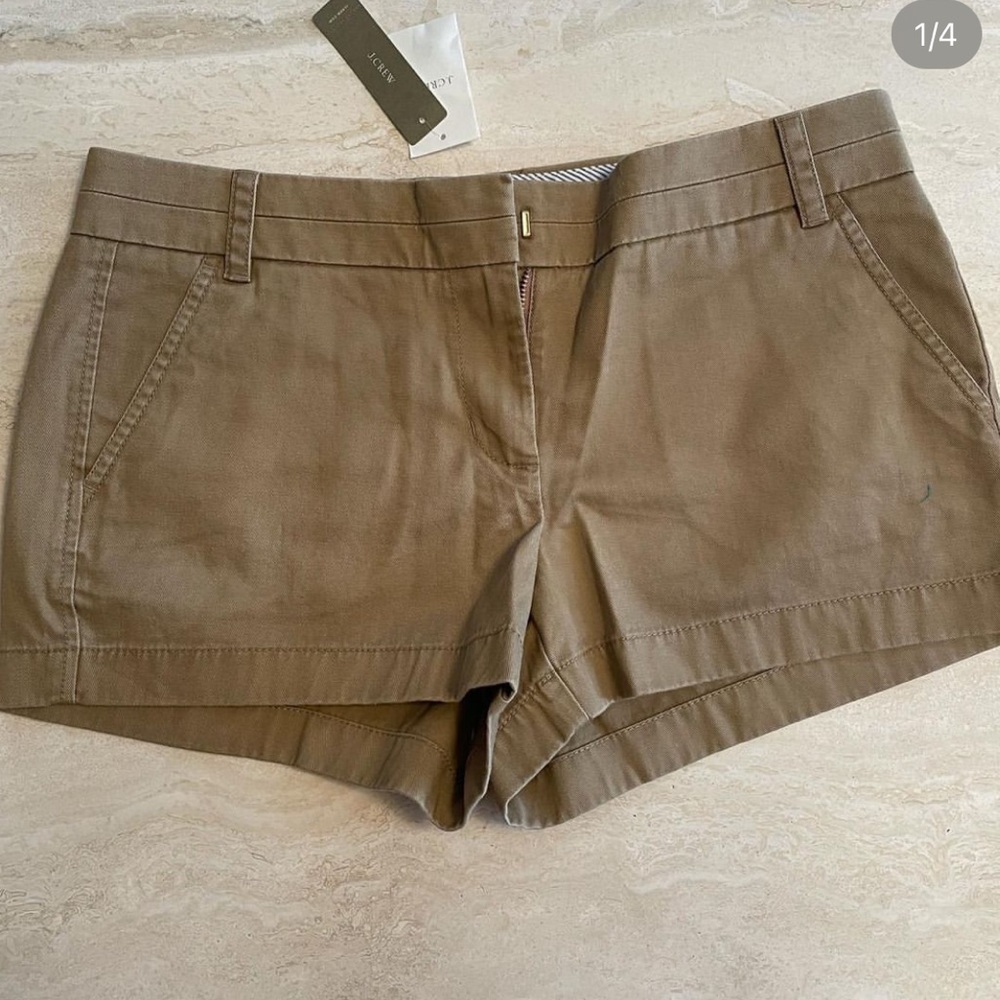 BRAND NEW JCREW khaki shorts. Size 8.